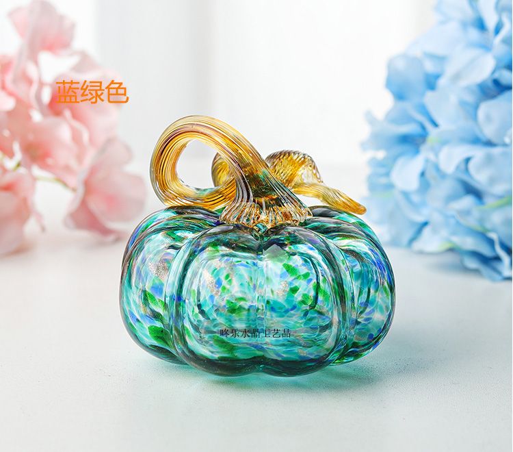 Thanksgiving Glass Pumpkin Fall Glass Pumpkin Glass Blown Pumpkin Table Decor Harvest Glass Pumpkin Figurine Spotted Pumpkin Glass Crafts for Fall Thanksgiving Halloween Decor