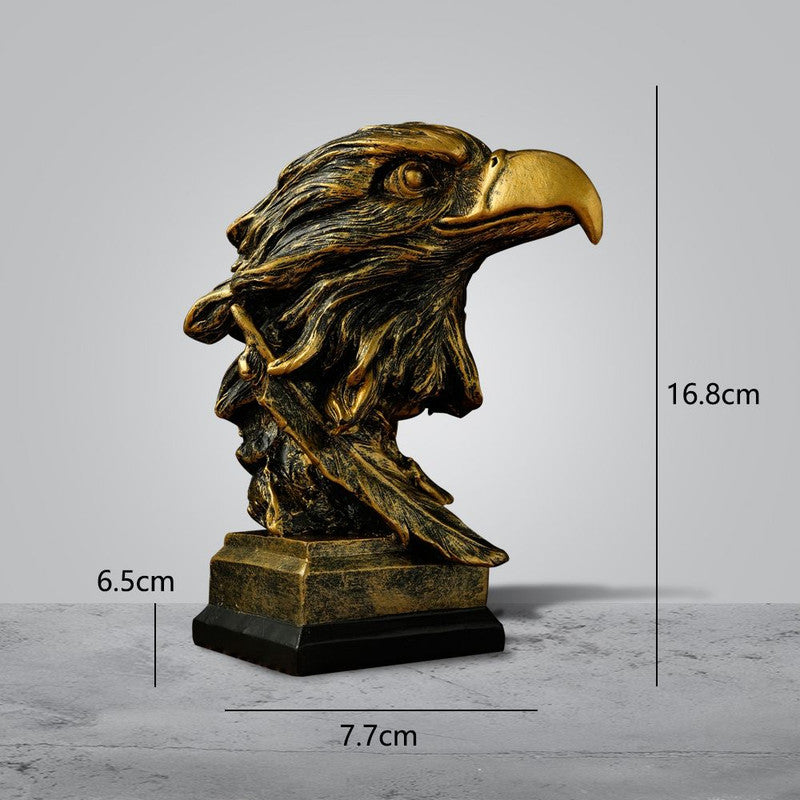 Resin Animal Statue Sculpture Ornament Collectible Figurine Craft Furnishing for Home D¨¦cor Lion Eagle Wolf Gold Decor