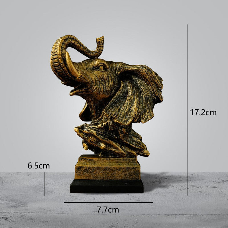 Resin Animal Statue Sculpture Ornament Collectible Figurine Craft Furnishing for Home D¨¦cor Lion Eagle Wolf Gold Decor