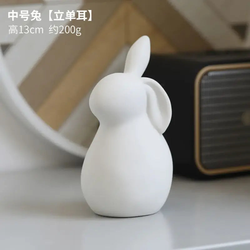 Animal Cartoon Toy Model White Rabbit Character Figurines For Home Party Festival Decor home decoration statue