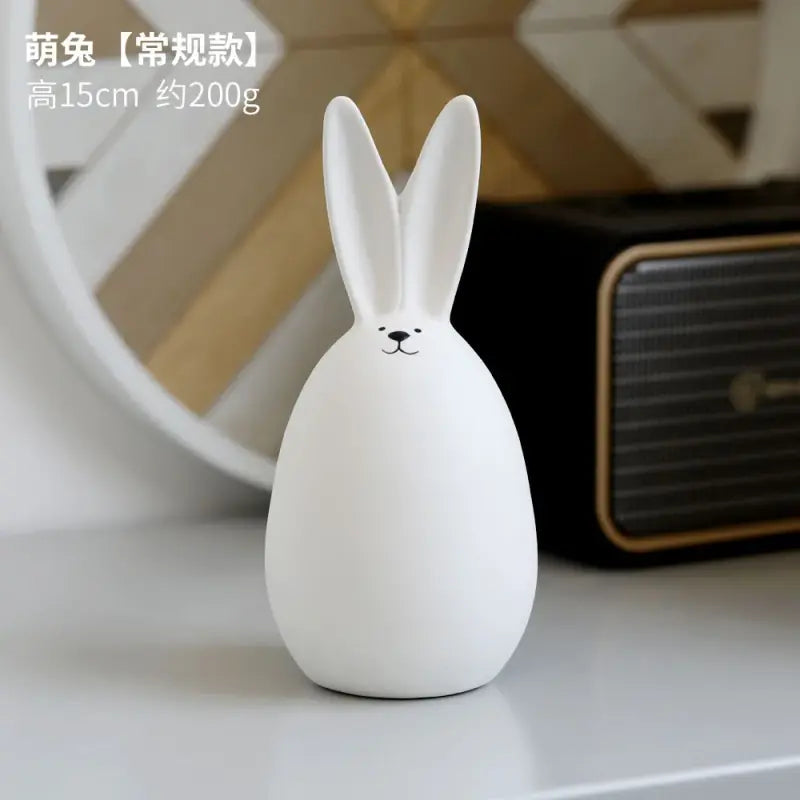 Animal Cartoon Toy Model White Rabbit Character Figurines For Home Party Festival Decor home decoration statue